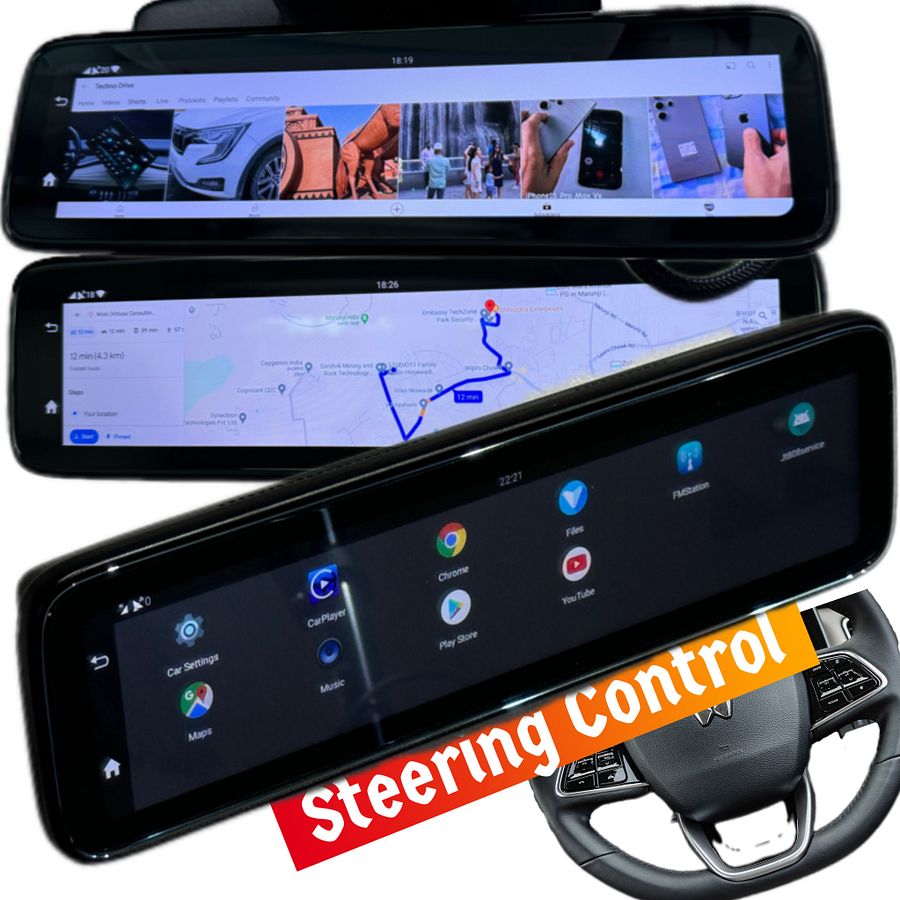SRS ABSOLUTE 4G AI Android10 Smart DashCam Full Set 24x7 Live Remote video/Parking Monitor ADAS GPS SOS Bluetooth WiFi MicroSD GPS Night Vision(4 Channel S12ProL 12" 4G ADAS 2GB+32GB) product image (12)