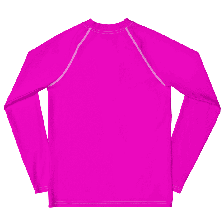 Wild Pink Neon Youth Rash Guard product image (2)