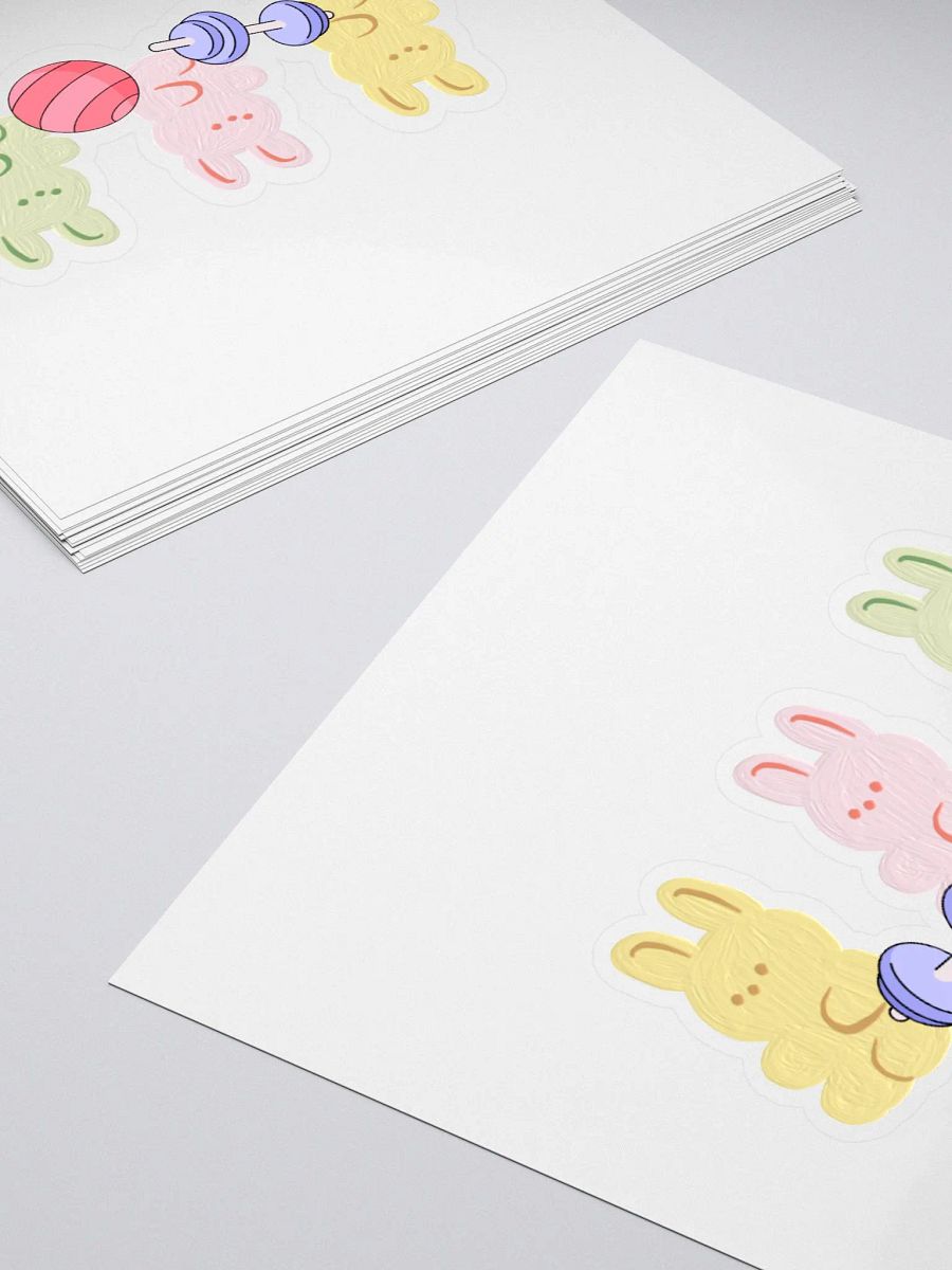 Pastel Gym Bunny Sticker product image (11)