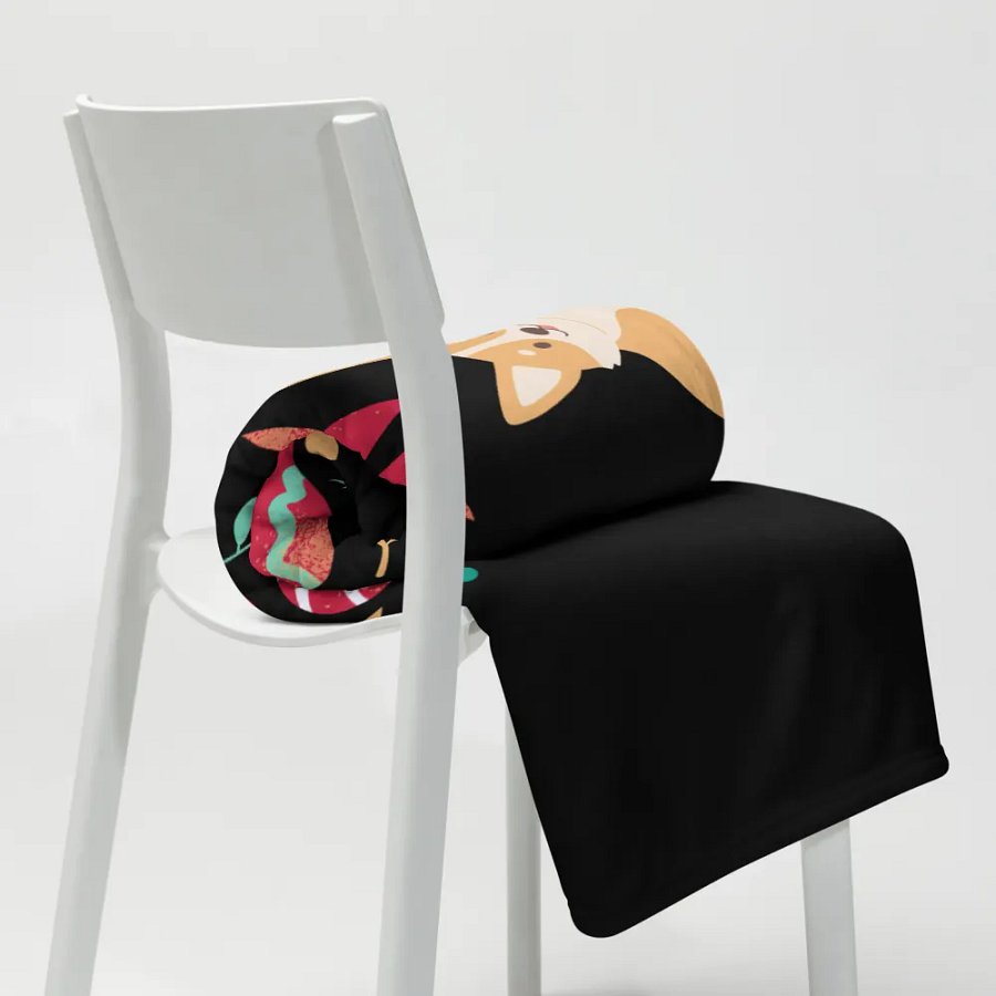 Merry Christmas Corgi Throw Blanket product image (8)