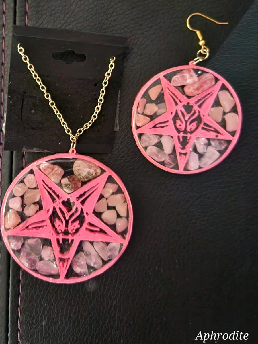 Baphomet jewelry set product image (1)