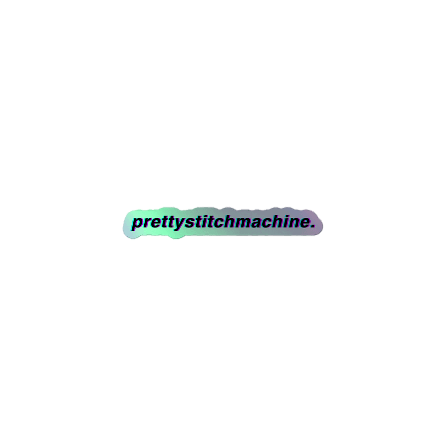 prettystitchmachine Glitch Holographic Sticker product image (1)