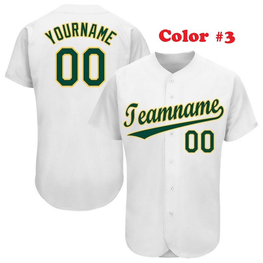 Authentic Baseball Jersey, Custom Baseball Jersey, Personalized Sport Jersey, All Color With No Lines product image (3)