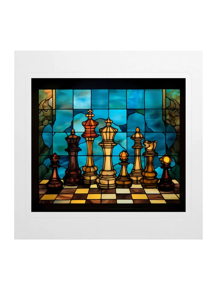 Royal Chess Stained Glass Kiss Cut Stickers product image (1)