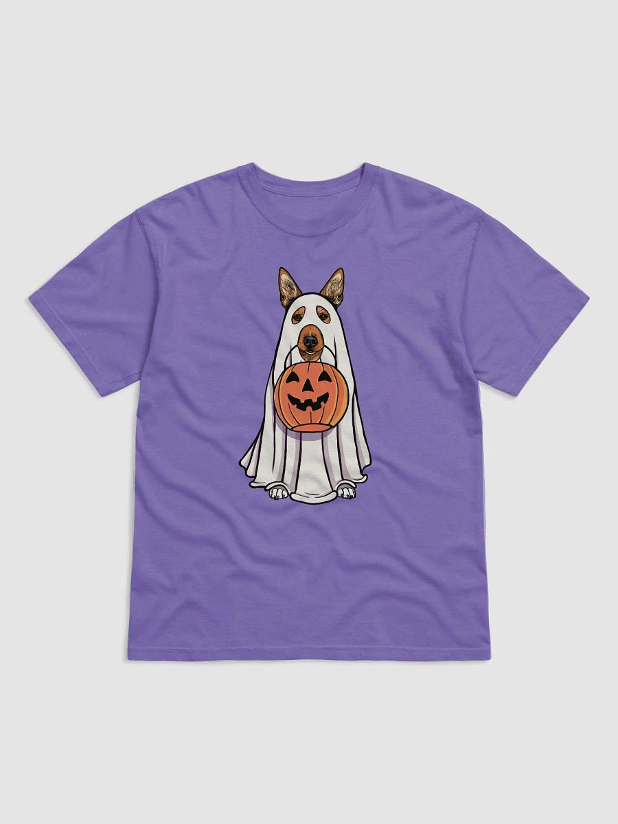 Funny Halloween Basenji T-Shirt | Funny Basenji Wearing a Ghost Costume and Holding a Pumpkin Basket product image (27)