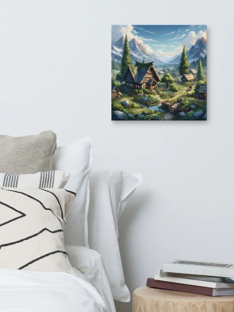 Enchanting Mountain Village Canvas product image (3)