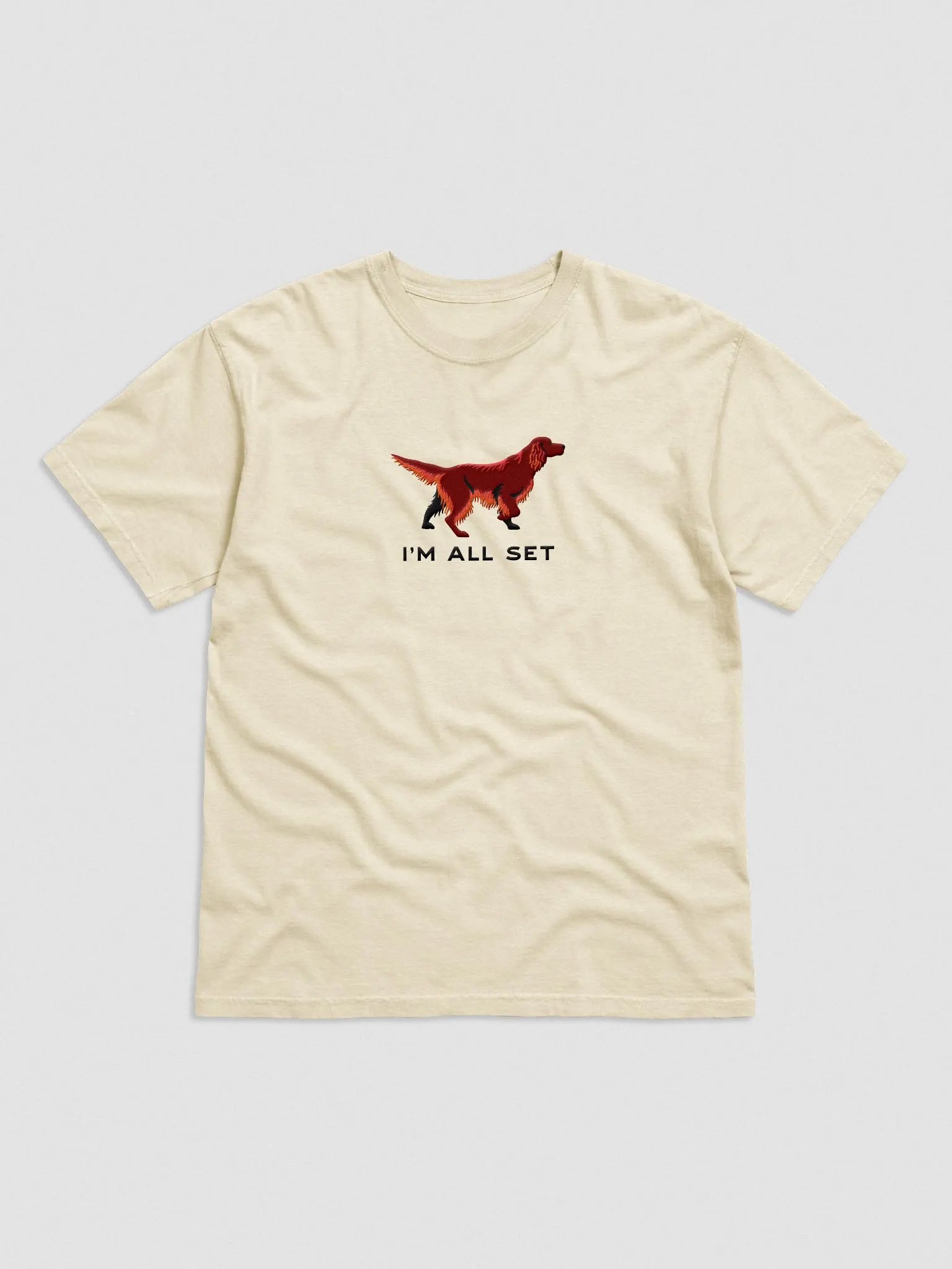 I'm All Set T-Shirt(Embroidered) of an Irish Setter product image (4)