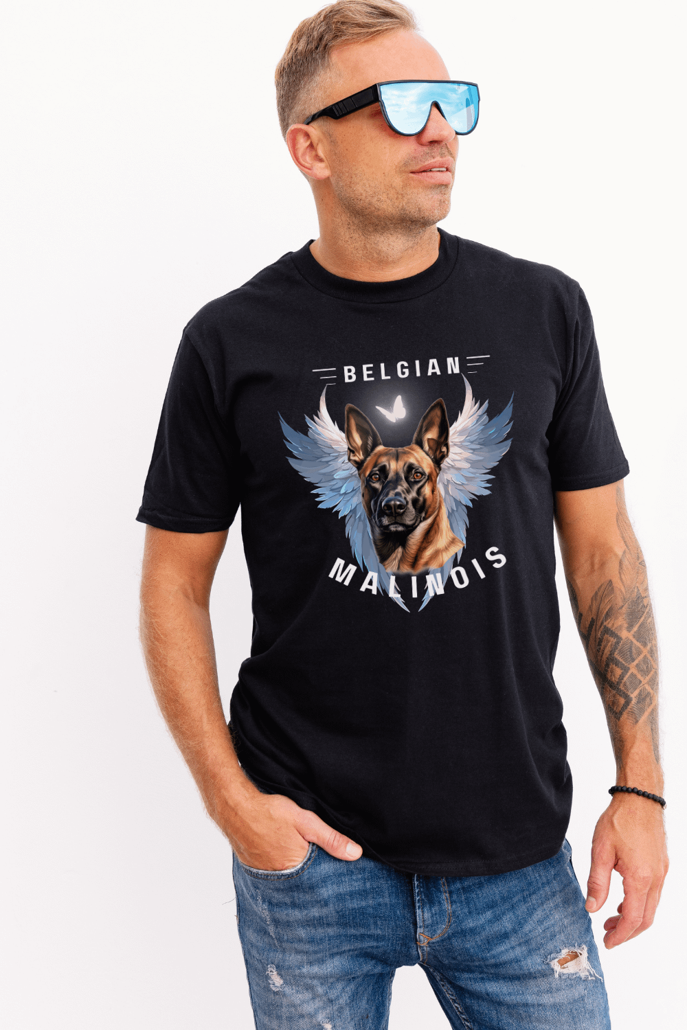 Winged Belgian Malinois Regular Fit T-shirt product image (1)