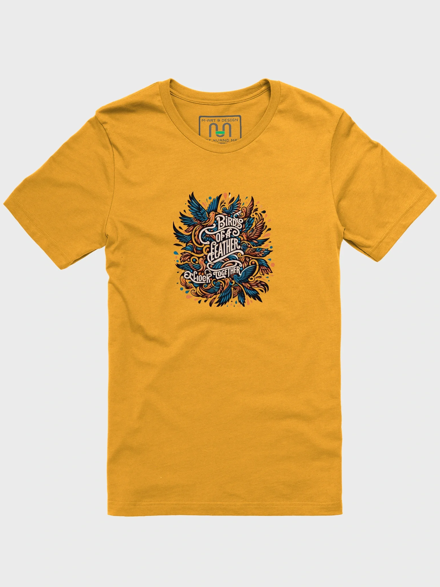 Birds of a Feather T-Shirt - Typographic Art product image (1)