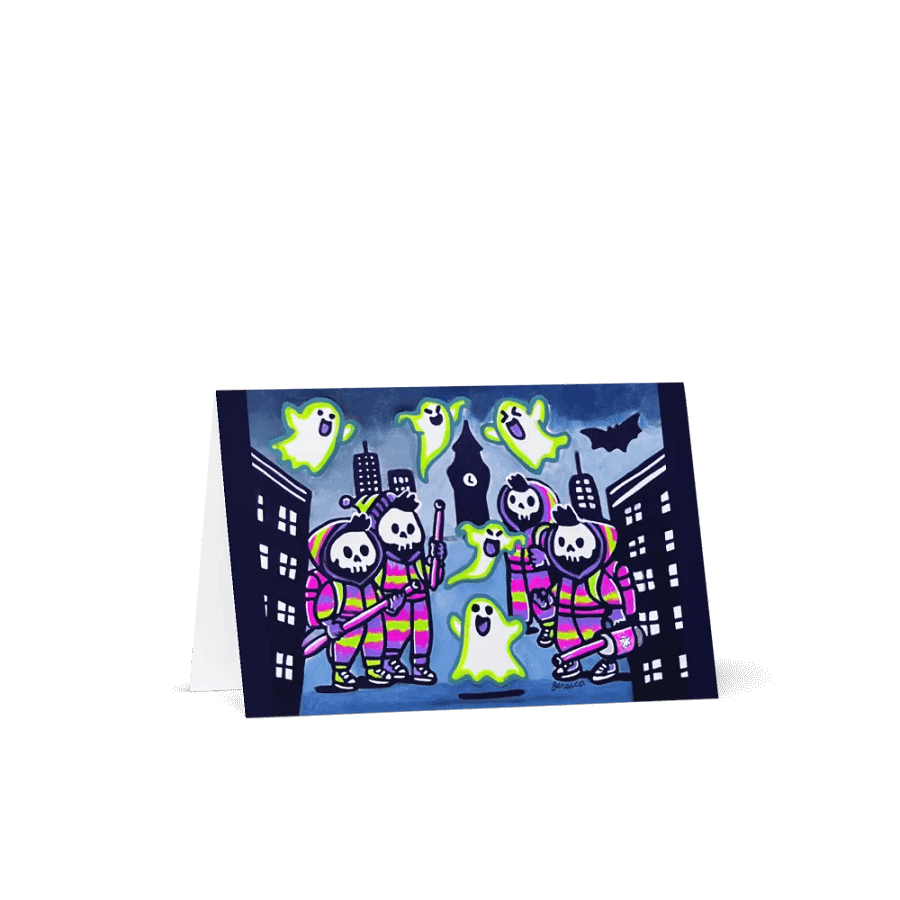 Ghostly Pursuit Greeting Card product image (1)