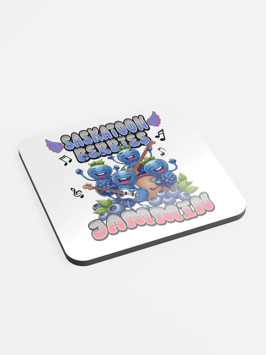 Saskatoon Berries Jammin Glossed Cork Coaster product image (3)