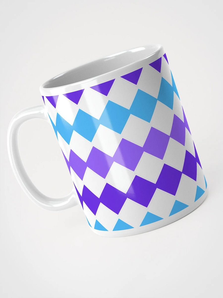 Blue And Purple Diamond Patten White Mug product image (8)