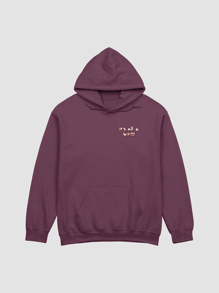 “It’s all a bit!!!” (sm. lined design, #6D1616) classic hoodie product image (44)