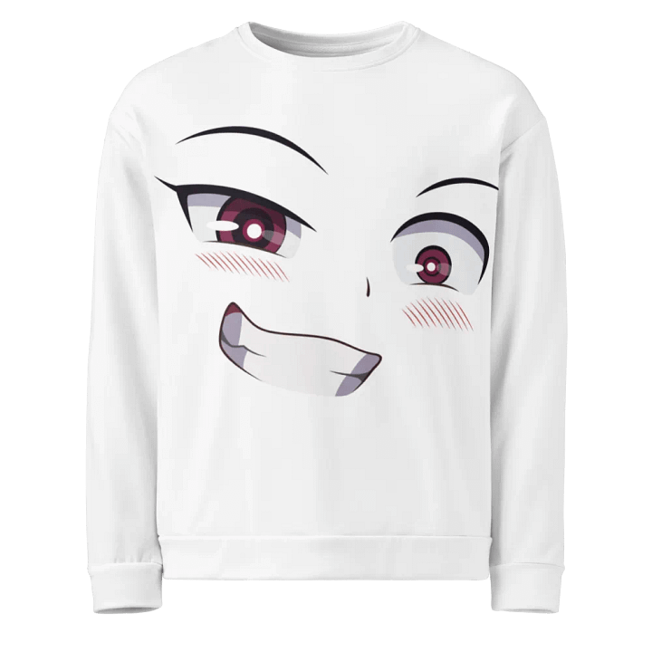 Menacing Anime Face Sweatshirt product image (1)