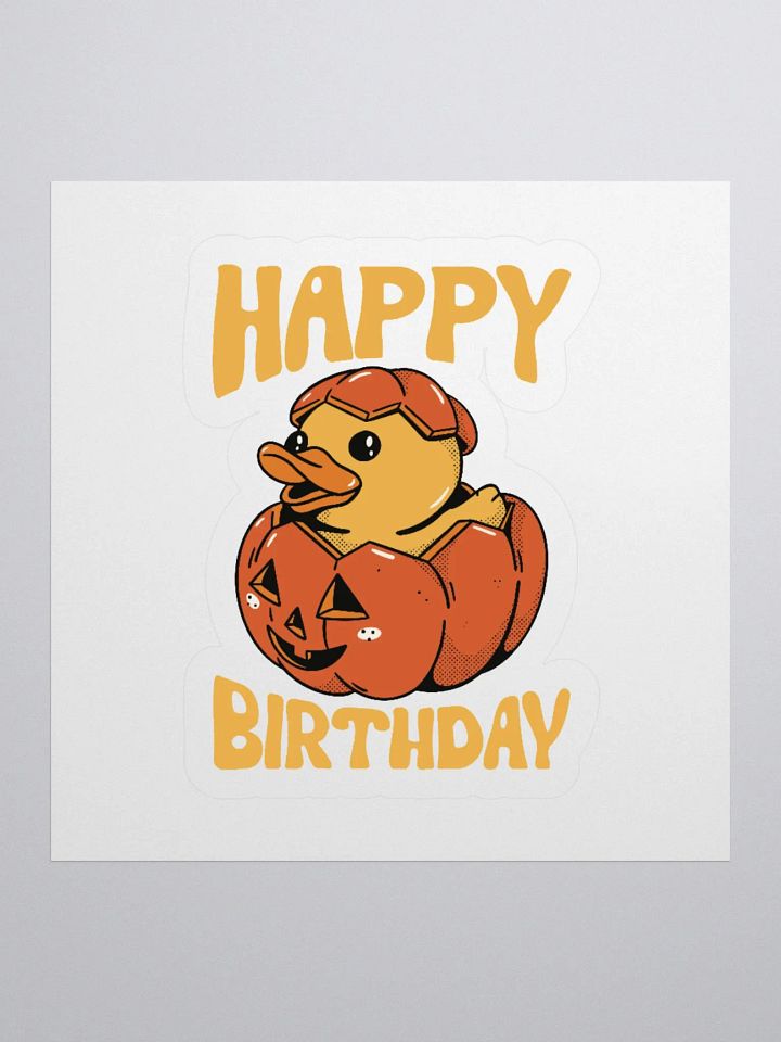 Happy Birthday (Rubber Duck Pumpkin) Sticker product image (1)