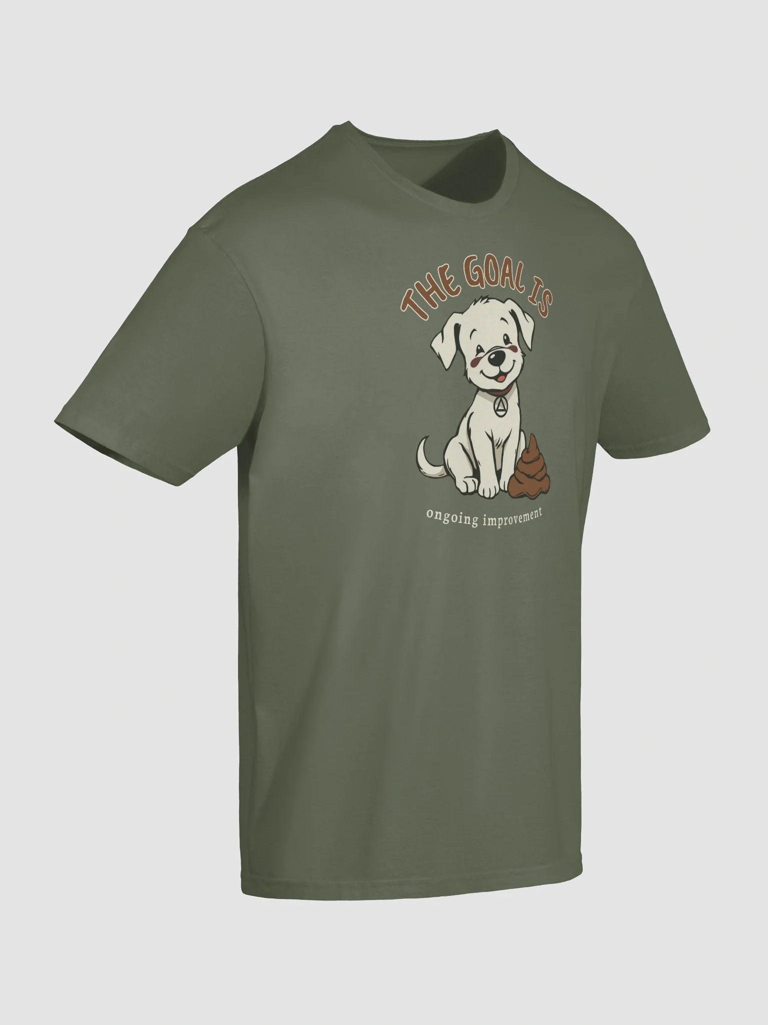 The Goal is Ongoing Improvement Dog Lovers AA Recovery T-Shirt product image (3)