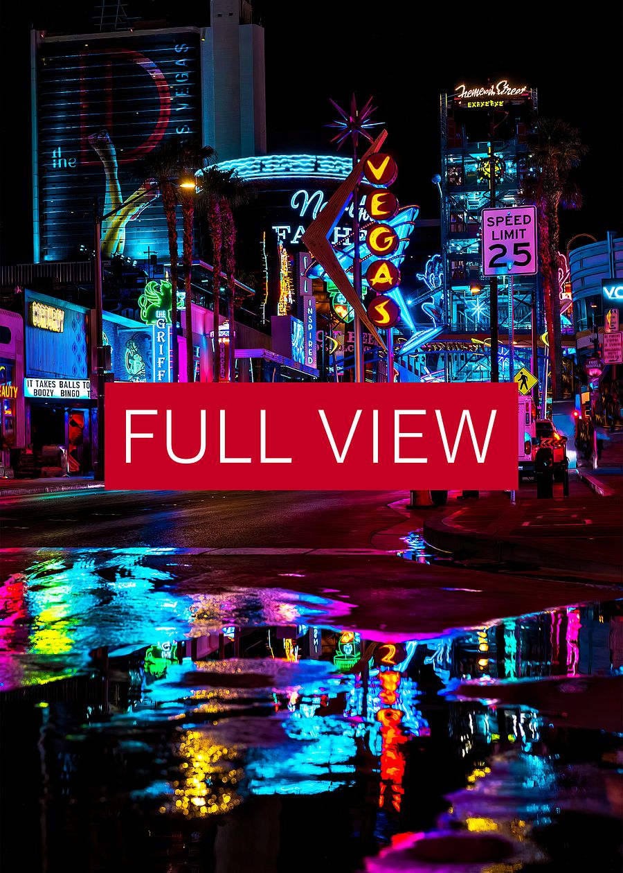 Neon night city: Las Vegas (synthwave/vaporwave/retrowave/cyberpunk) — aesthetic poster product image (3)