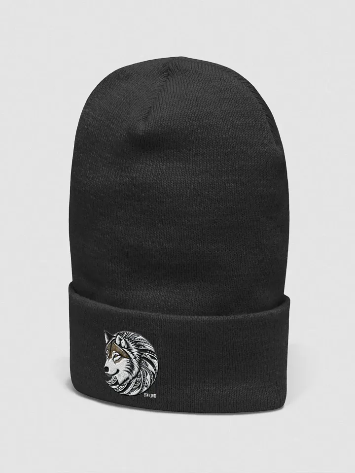 Timber Wolf Embroidered Cuffed Beanie product image (2)