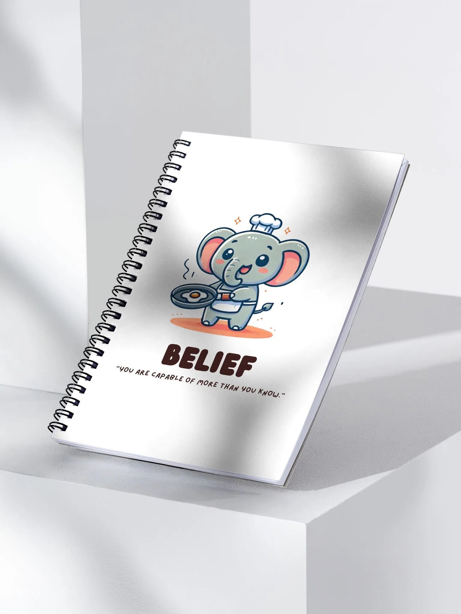 Belief Chef Elephant Spiral Notebook product image (3)
