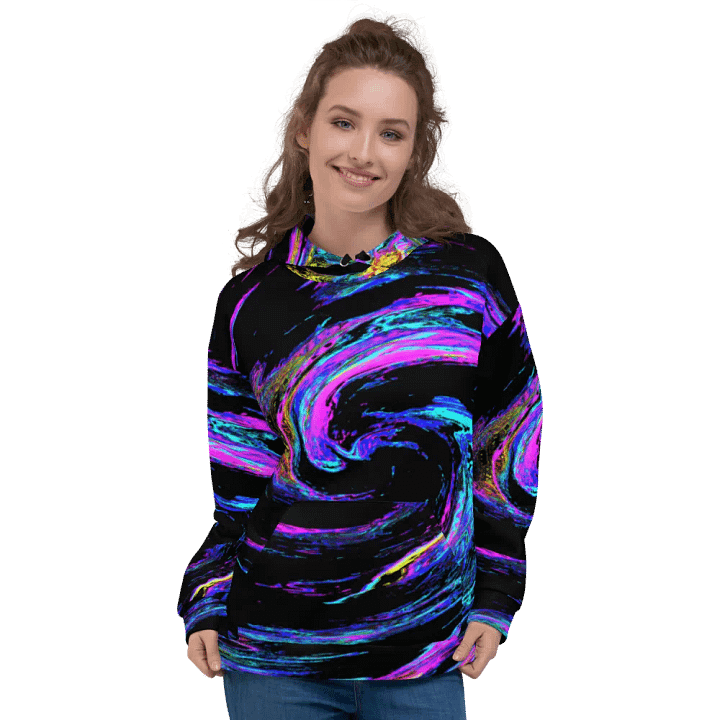 Abstract Swirling Long Grass Unisex Pull Over Hoodie product image (1)