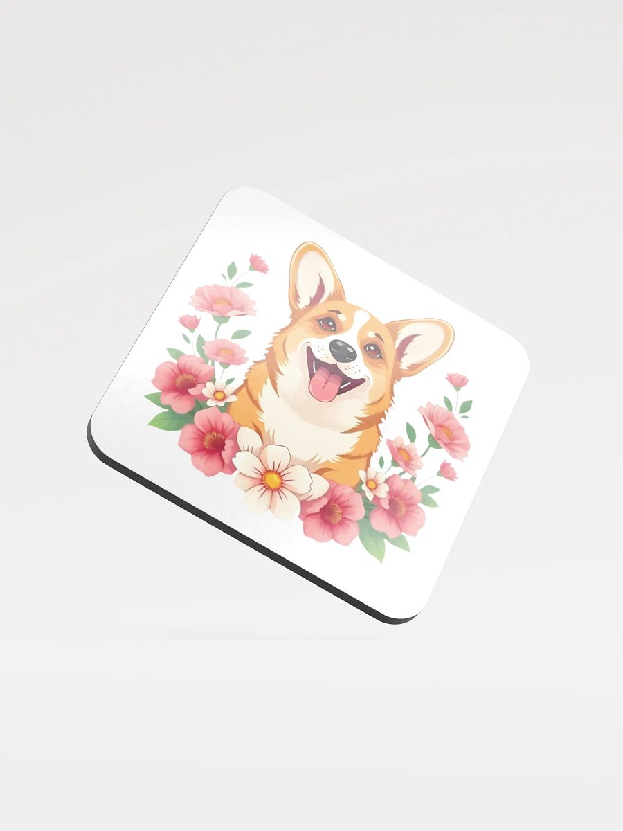 Floral Corgi Cork Coaster product image (2)