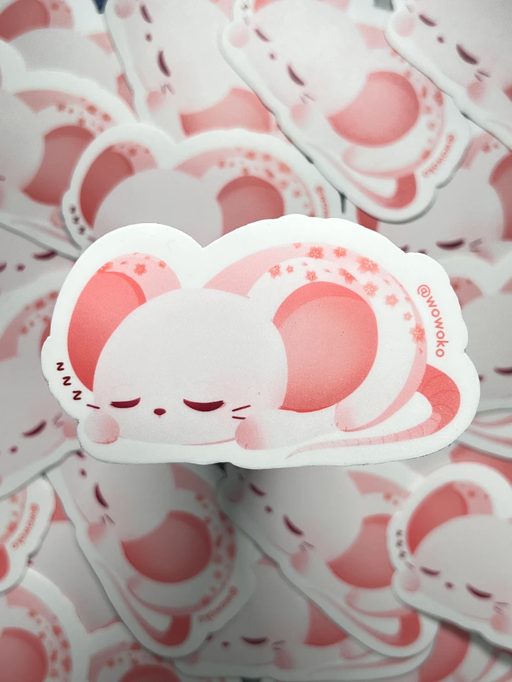 Sleepy Zodiac Animal - Mouse/Rat - Sticker product image (1)