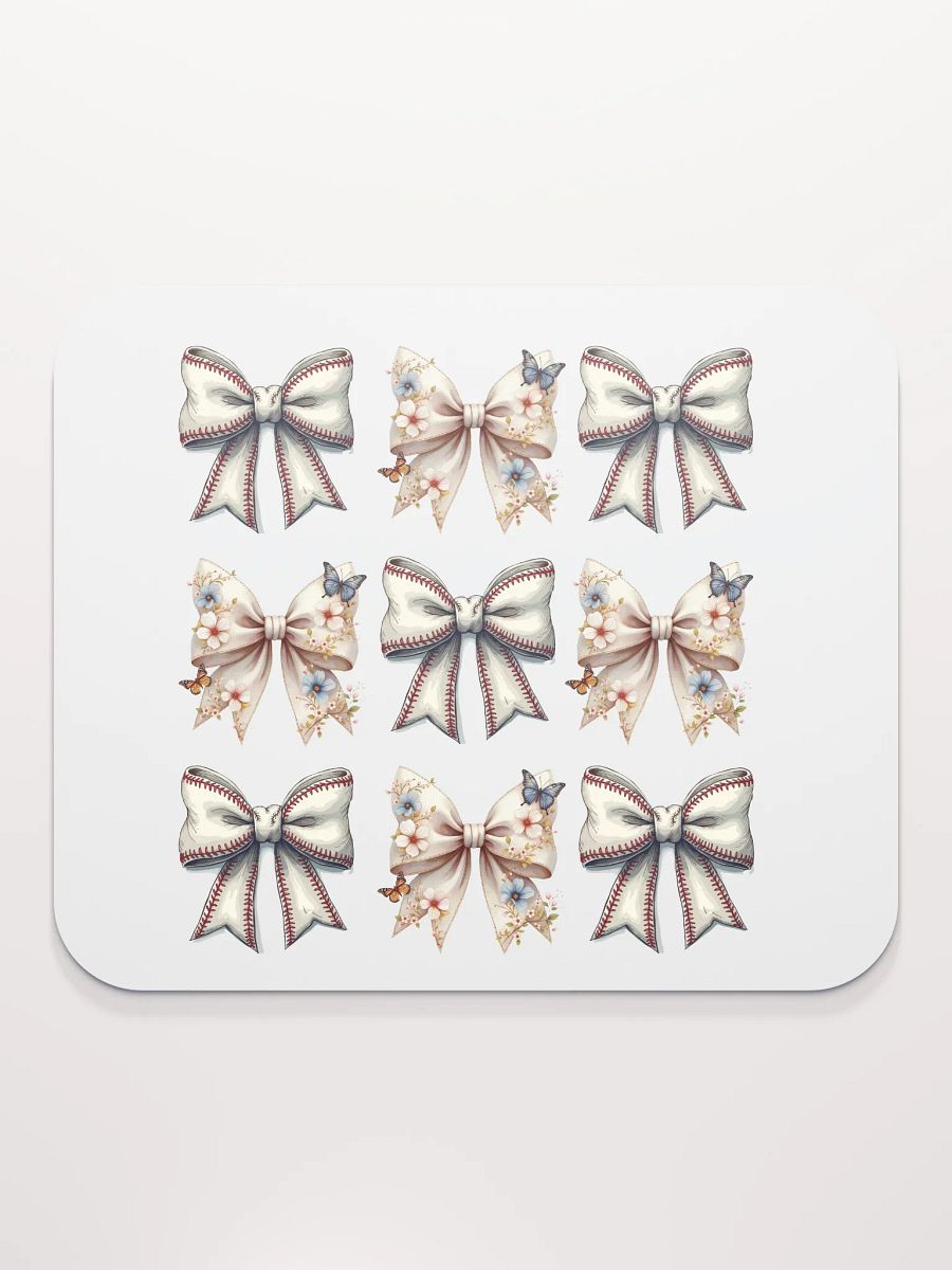 Spring Bows Baseball Floral Fantasy Mouse Pad product image (1)