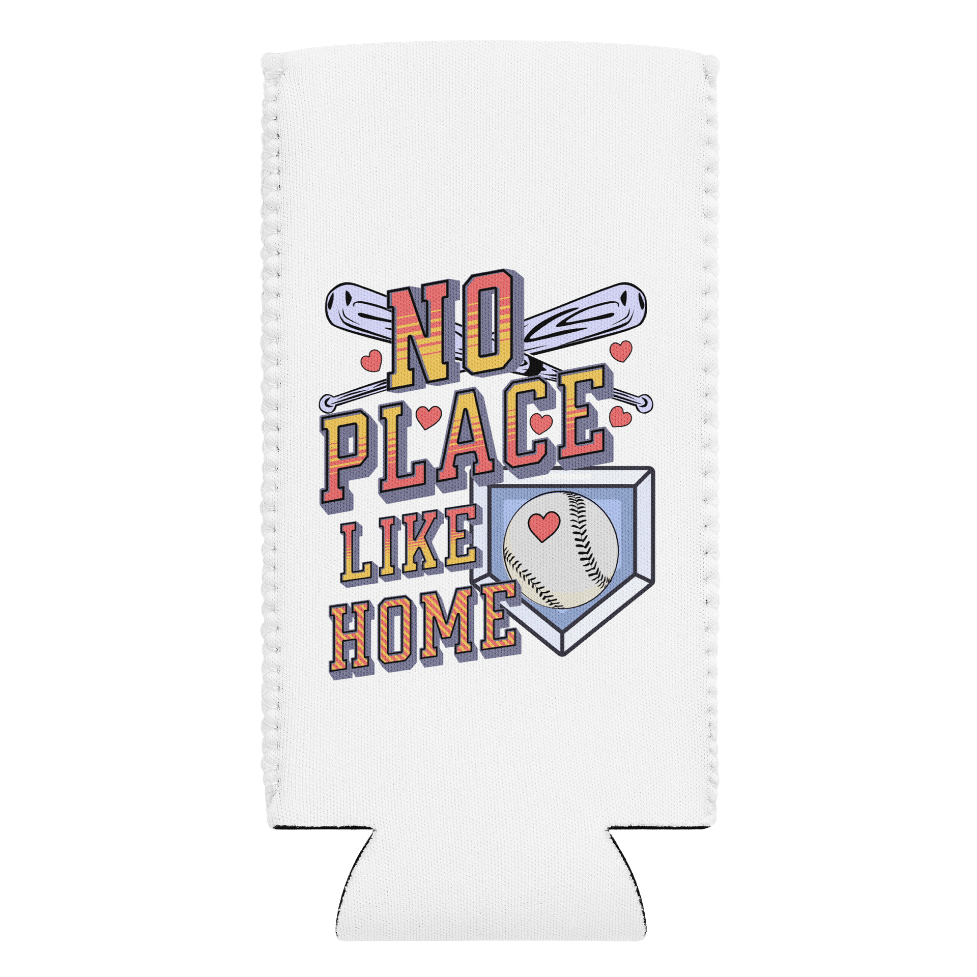 No Place Like Home Baseball Run Can Cooler product image (1)