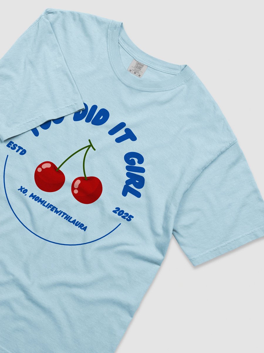 You Did it Girl Cherries Tee Comfort Colors - Blue/Light Blue product image (3)