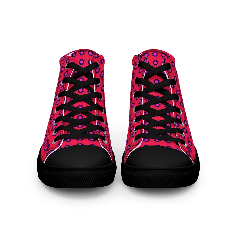 Abstract Red Ladies Canvas Shoes High Tops product image (38)