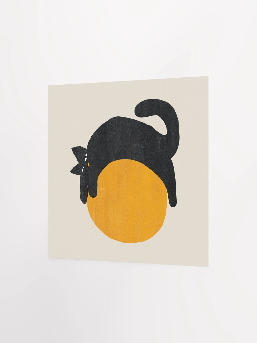 Lazy cat on a ball art print product image (7)