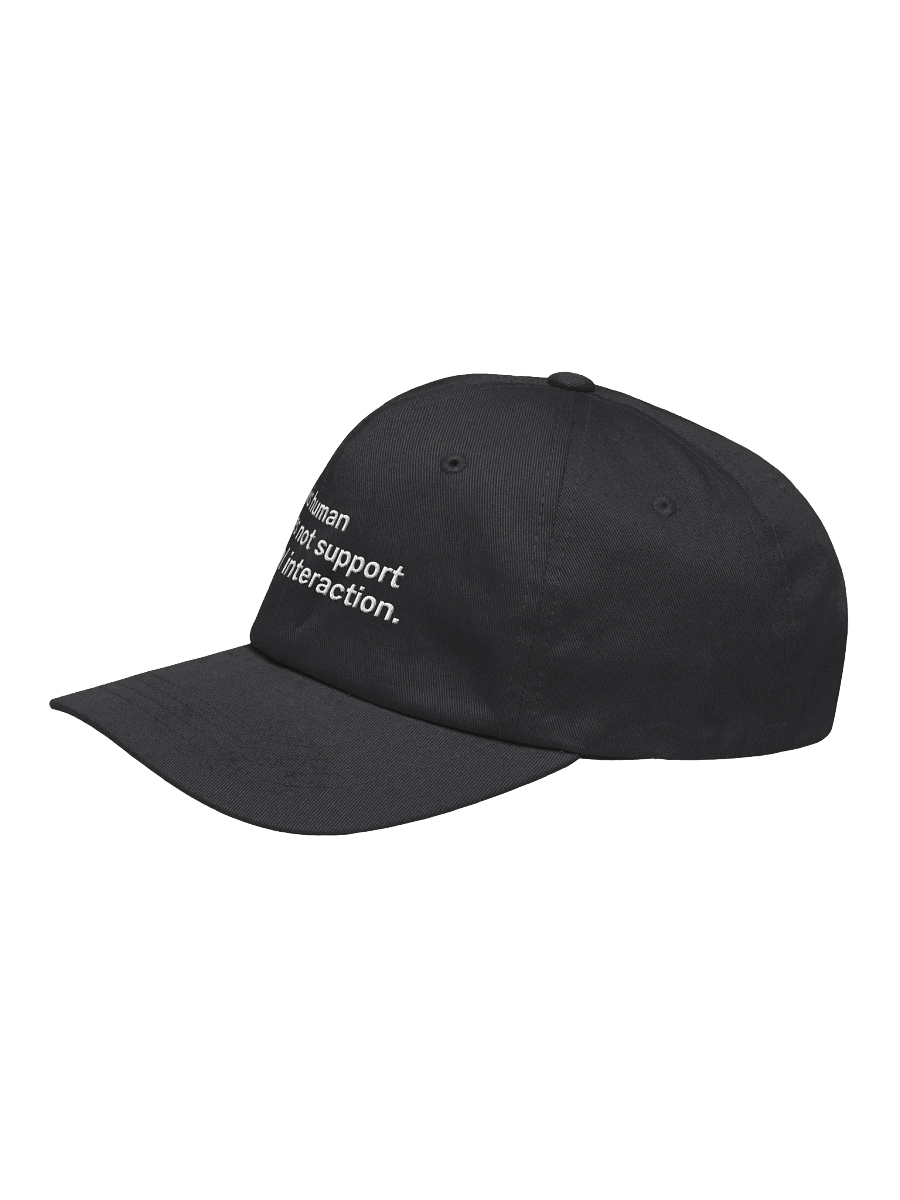 This human does not support social interaction. Embroidered Hat product image (3)