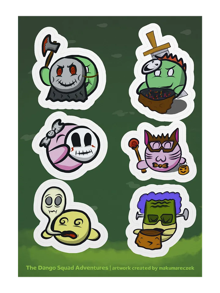 Dango Halloween Set - Kiss Cut Sticker Sheet product image (1)