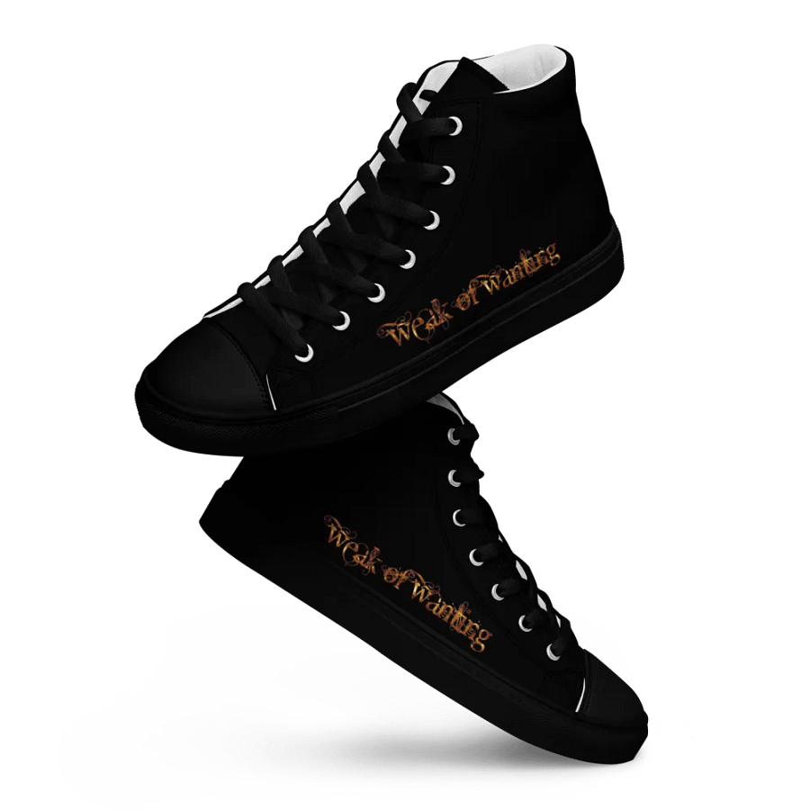 Weak Of Wanting Men's High Top Canvas Fire Logo Shoes product image (8)