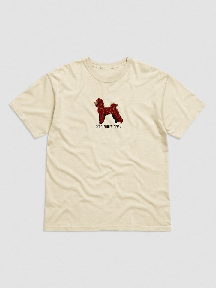 Zero Fluffs Given T-Shirt(Embroidered) of a Miniature Poodle(Chocolate) product image (41)