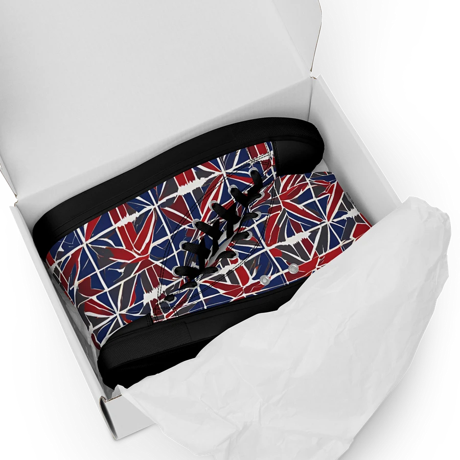 Red And Blue Mosaic Men's High Top Shoes product image (19)