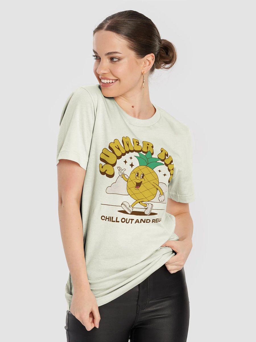 Summer time pineapple groovy T-shirt, retro pineapple Tee product image (79)