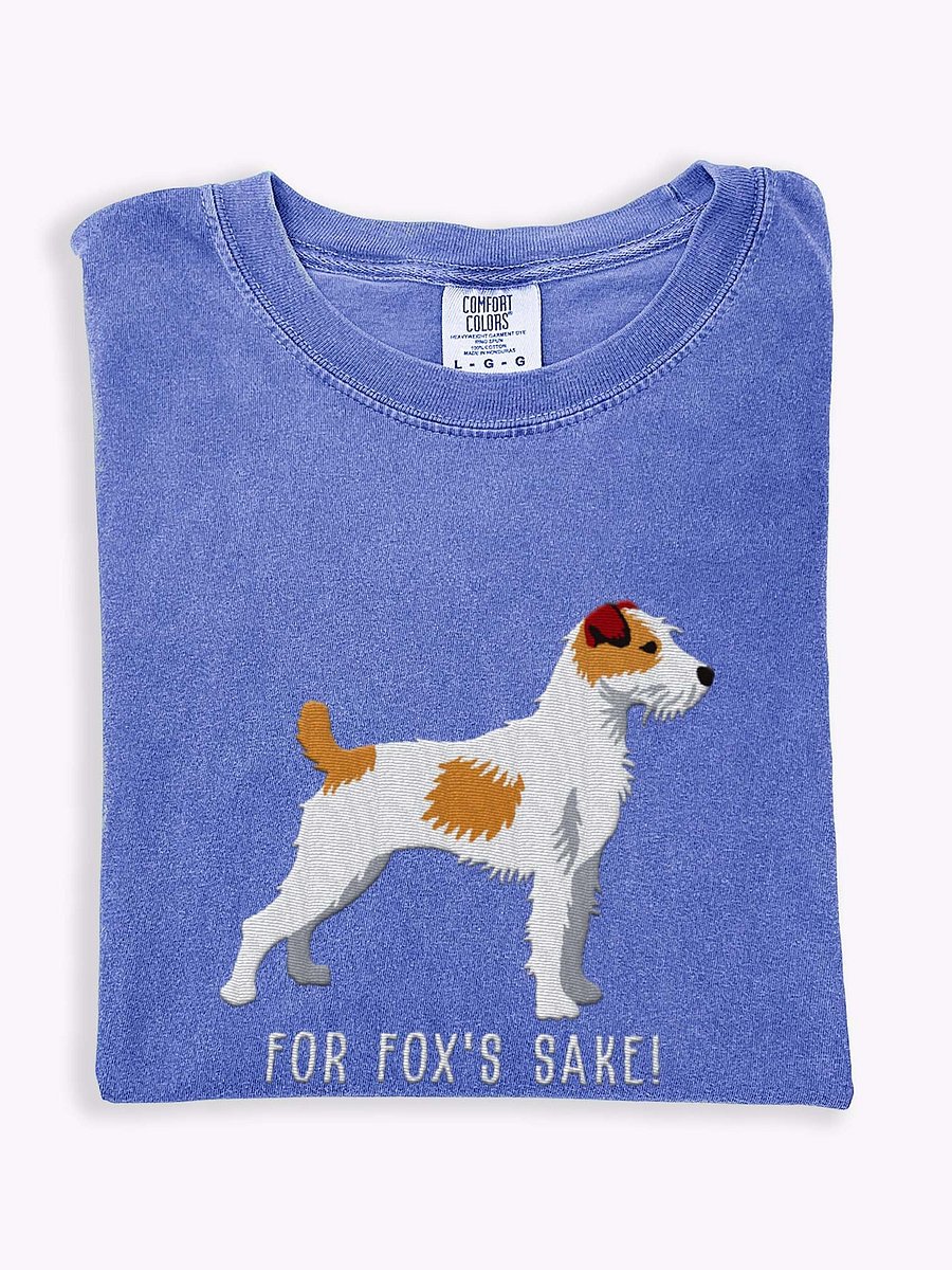 For Fox's Sake! T-Shirt(Embroidered) of a Parson Russell Terrier(Brown & White) product image (1)