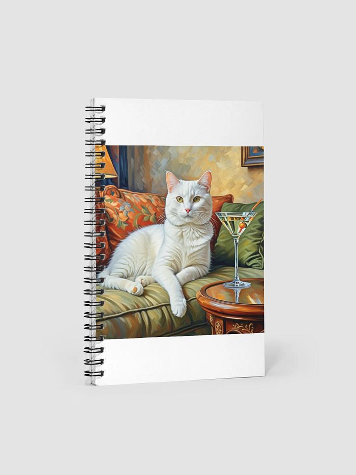 CLASSEY CAT ON COUCH NEXT TO MARTINI product image (1)