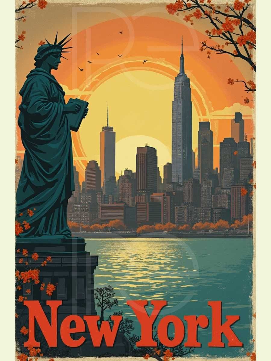 Golden Skyline of New York - 12x18 product image (1)