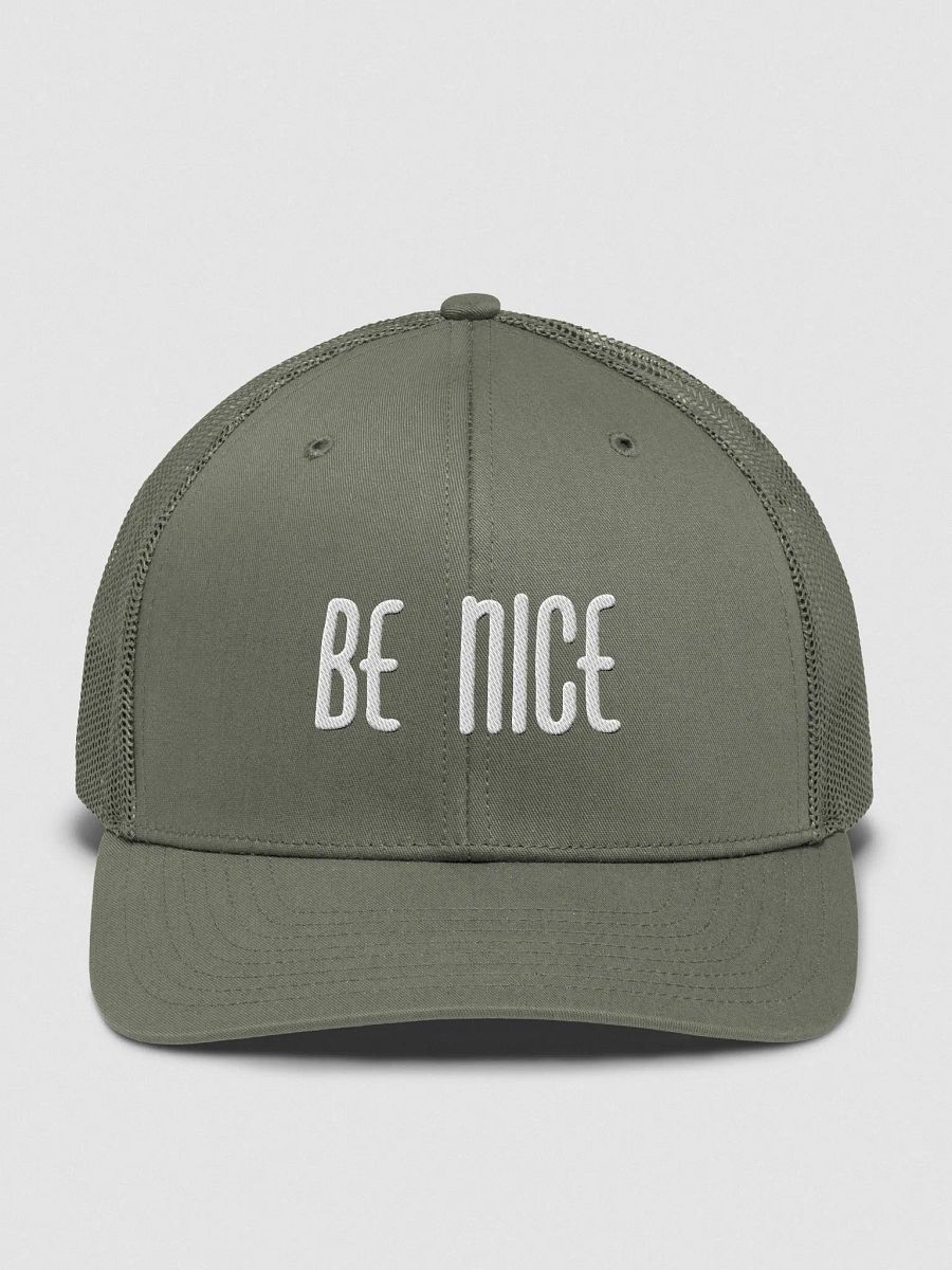 BE NICE Basics Embroidered Trucker Hat product image (1)