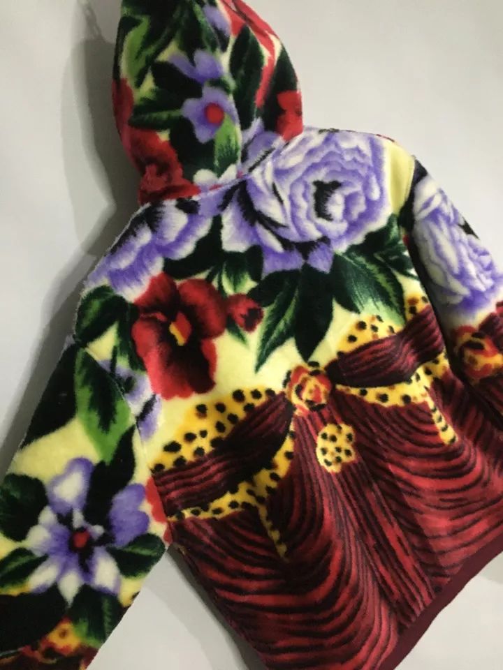 Upcycled Blanket Jacket Bomber Medium Japanese Distressed product image (6)