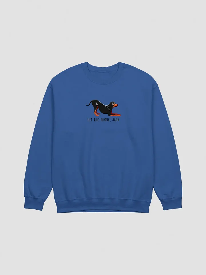 Hit the Rhode, Jack Sweatshirt (Embroidered) of a Rhodesian Ridgeback(Black & Tan) product image (4)
