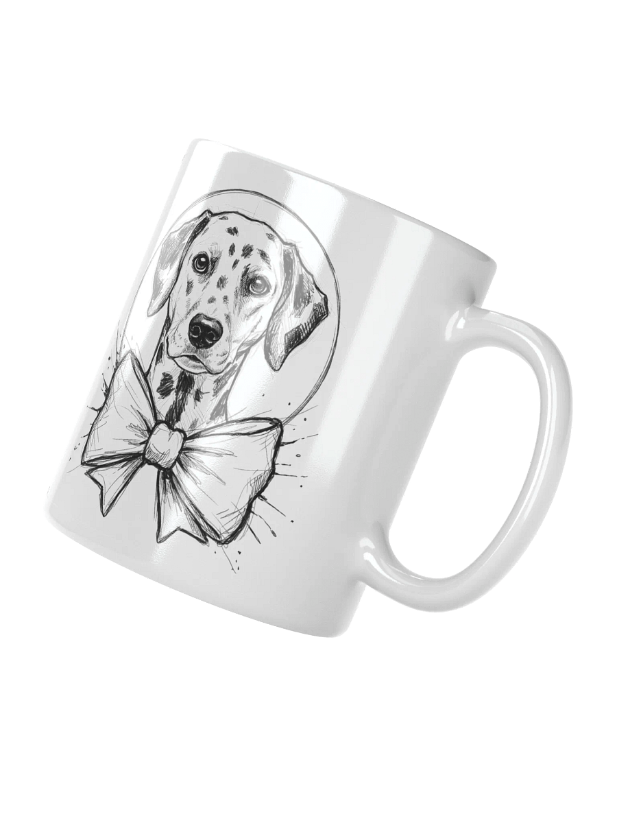Dalmatian With A Bow Sketch-y Art Chic Small Ceramic Mug product image (5)