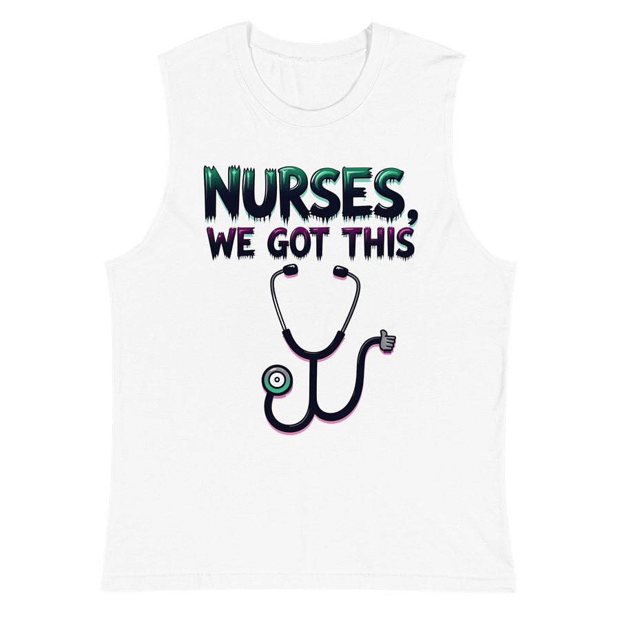 Nurse Power Stethoscope Muscle Tank product image (2)