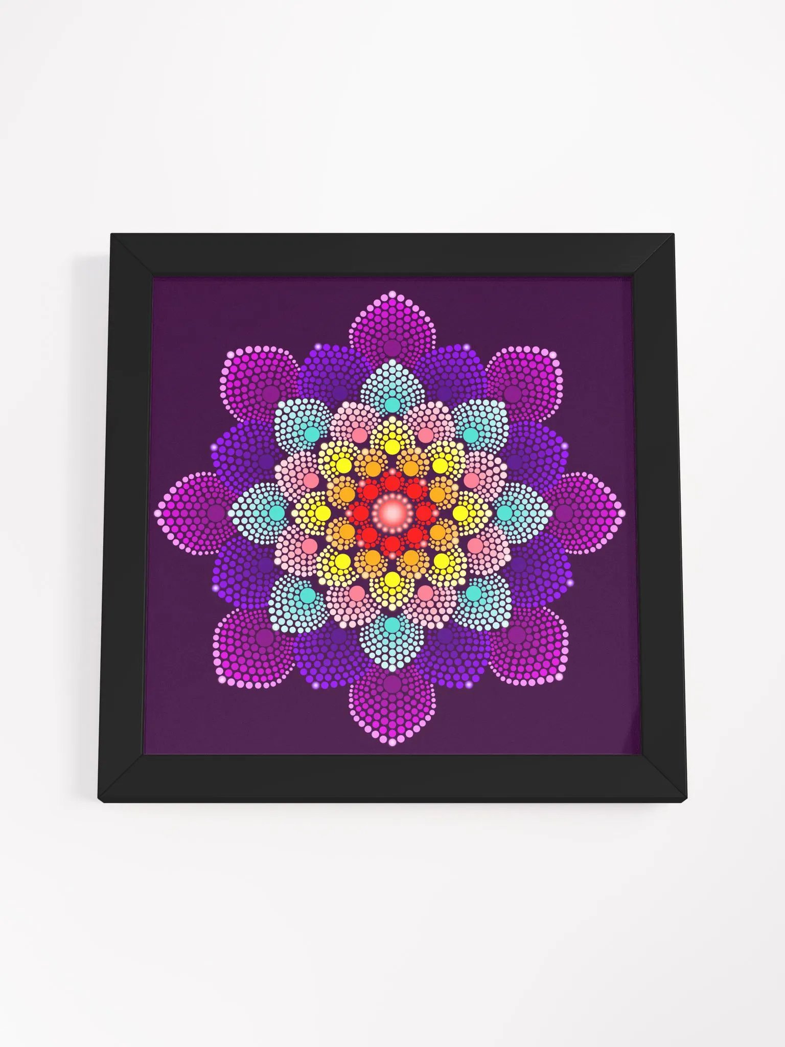Colorful Dot Mandala Framed High-Quality Matte Poster product image (16)