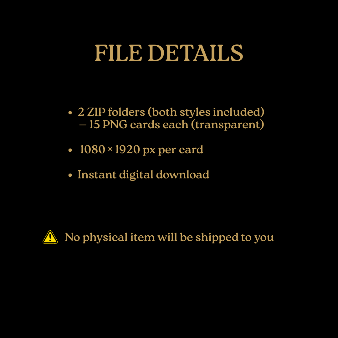 Mortal Vessel Quest Cards - 15 Gothic Self-Care Rituals (Digital PNG Set) product image (4)