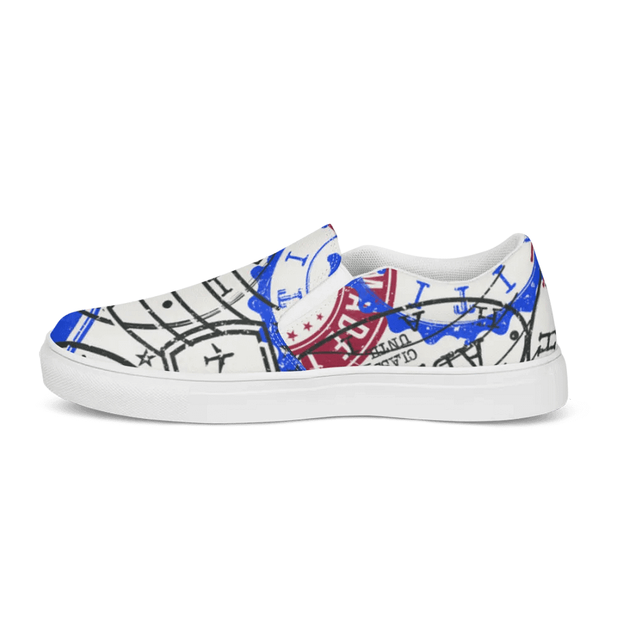 Haiti Stamp Women's Slip-On Shoes product image (9)