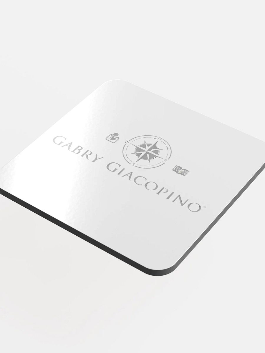 Sottobicchiere in Sughero Lucido BIANCO – Gabry Giacopino Clothing Line product image (4)