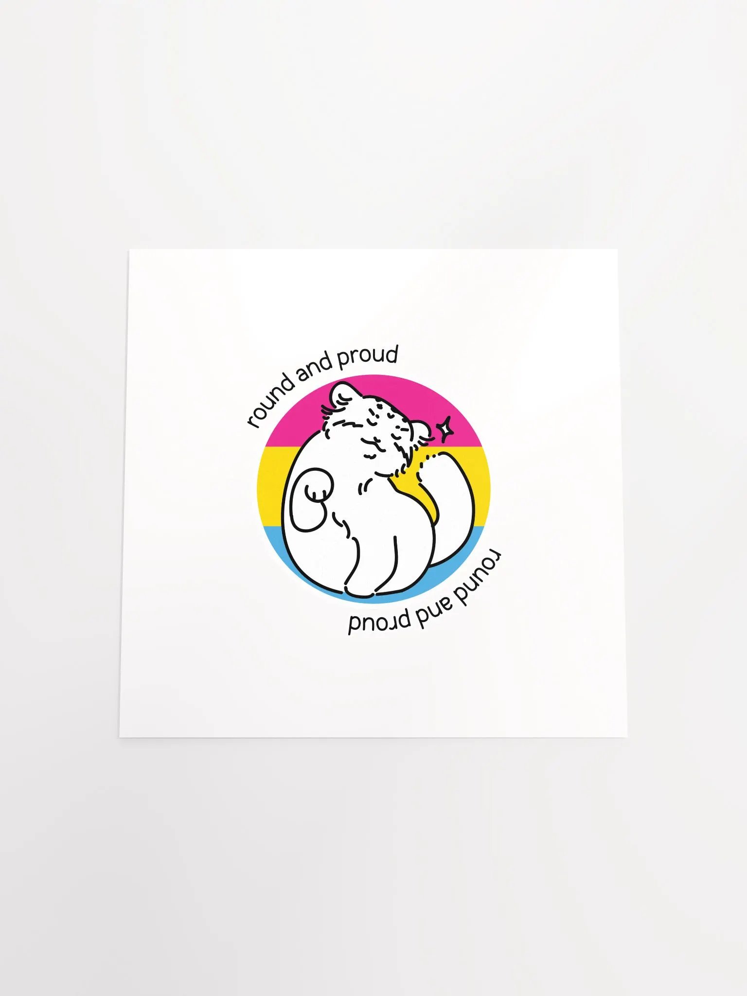 Round and Proud Manul Pansexual Version - Matte Poster product image (4)